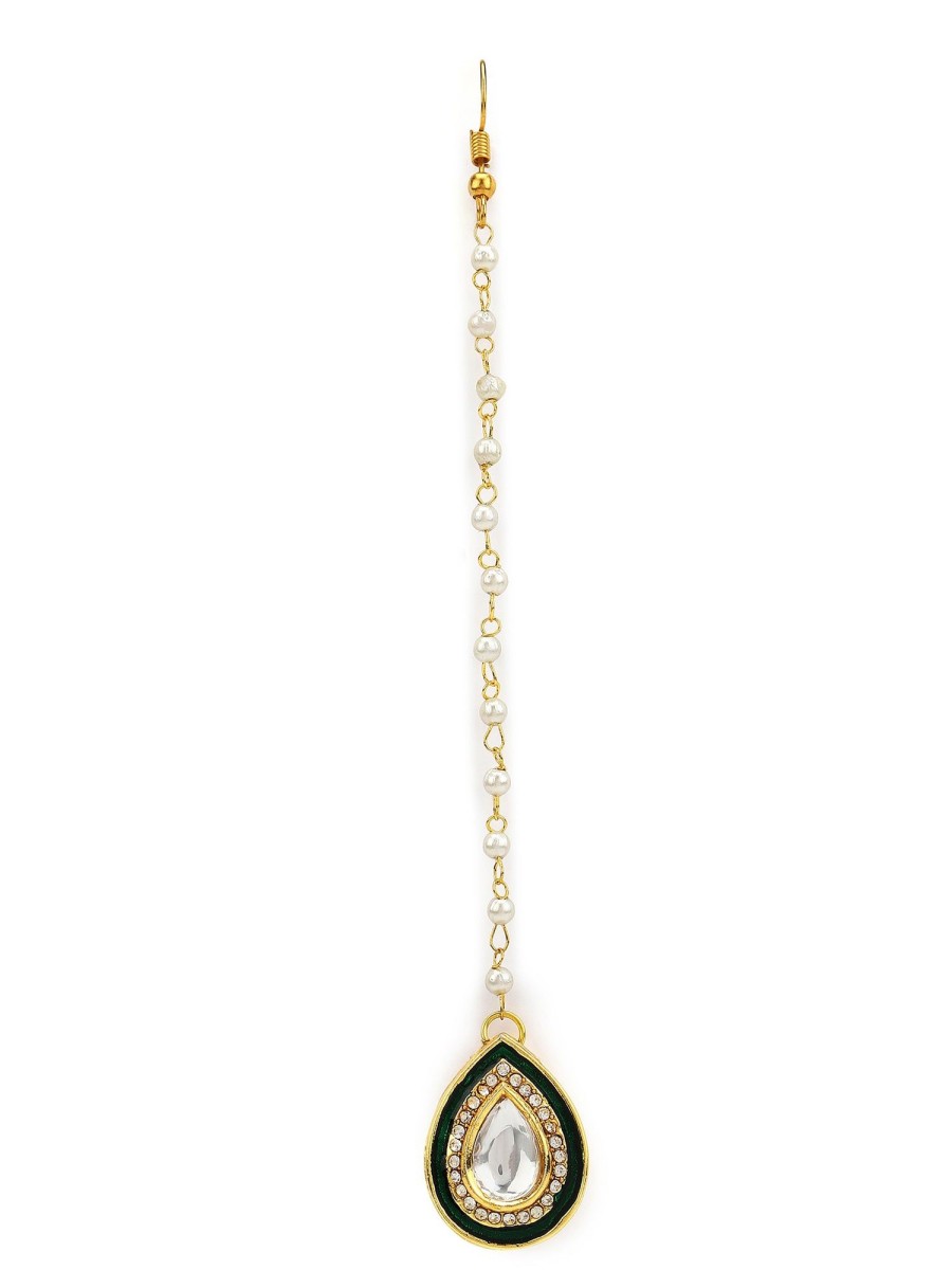 Jewellery Ruby Raang | Women'S Kundan Maang Tikka - Ruby Raang