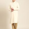 Men Sojanya | Men'S Cotton Cream Solid Only Kurta - Sojanya