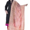 Women AR Silks | A R Silk Color Silk Pahadi Print Dupattas And Chunnis Peach