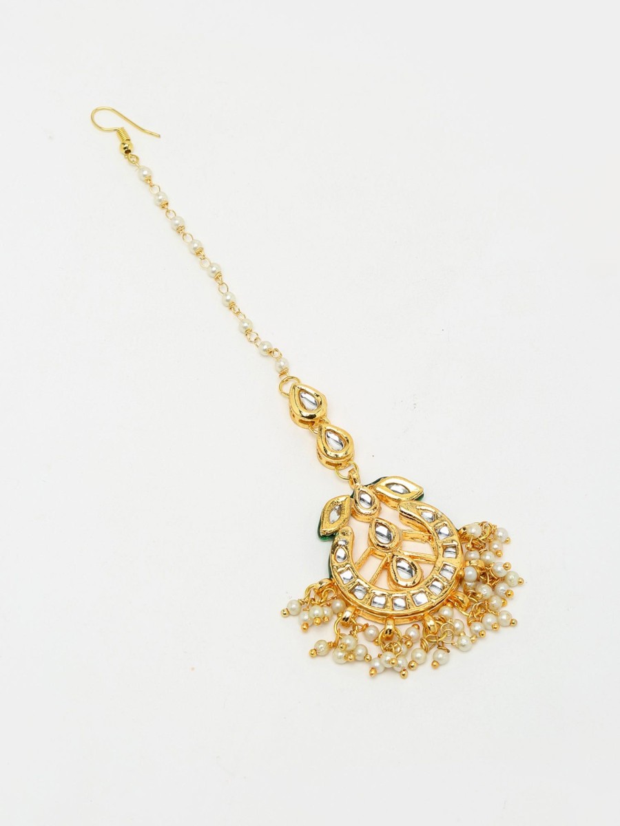 Jewellery Ruby Raang | Women'S Kundan Maang Tikka - Ruby Raang