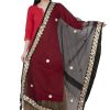 Women AR Silks | A R Silk Orgenza Gota Patti Fancy Dupatta Color Dupatta Or Chunni Black