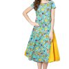 Women Final Clearance Sale | Women'S Multi Cotton Printed Round Neck Dress - Final Clearance Sale