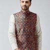 Men Sojanya | Men'S Multi Printed Nehru Jacket - Sojanya