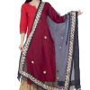 Women AR Silks | A R Silk Orgenza Gota Patti Fancy Dupatta Color Dupatta Or Chunni Navy