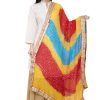 Women AR Silks | A R Silk Golden Color Fancy Silk Dupattas And Chunnis Multi Color