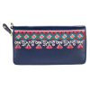 Others Chumbak | Floral Bunch Embroidered Navy Long Wallet - Chumbak