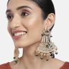 Jewellery I Jewels | Women'S Gold Plated Traditional Kundan U0026 Pearl Dangler Drop Paasa Earrings - I Jewels Green