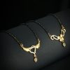 Jewellery Priyaasi | Women'S Set Of 2 American Diamond Gold Plated Mangalsutra - Priyaasi