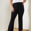 Women SASSAFRAS | Women'S Bell Bottom 4-Way Stretch Trousers - Sassafras Black