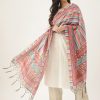 Women VAABA | Women'S Cotton Blend Sequence Checks Printed Dupatta - Vaaba Multi Color