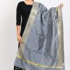 Women Moeza | Women'S Banarsi Silk Woven Design Dupatta - Moeza Grey