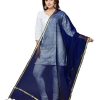 Women Moeza | Women'S Banarsi Chanderi Colour Dupatta Mfd0018 - Moeza Navy Blue