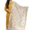 Women AR Silks | A R Silk Women'S Chanderi Cotton Zari Work Banarsi Chanderi Dupatta Ars0407 Light Grey