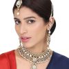 Jewellery Anikas Creation | Brass Off-White Jewelry Set - Elegance In Subtle Hues - Anikas Creation Multicolor