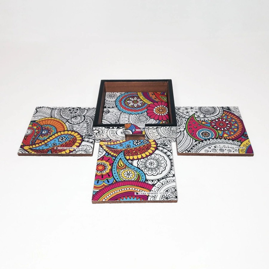 Others The Bombay Store | Tbs5761 Coaster Doodle Set 4