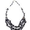 Jewellery Odette1 | Women'S Jet Black Beacy Layered Necklace - Odette