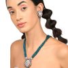 Jewellery Odette1 | Women'S Light Blue Beautiful Beaded Pendant Necklace Set - Odette