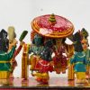 Others Kondapalli Toys | Radha Krishna On Throne Kondapalli Art - Kondapalli Toys