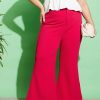 Women SASSAFRAS | Women'S Fuchsia Bell Bottom Pants - Sassafras Fuschia