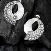 Jewellery Priyaasi | Women'S Oxidised Silver-Plated Stone Studded Drop Earrings - Priyaasi