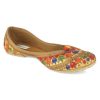 Others Desi Colour | Women'S Multicolour Embroidered Party Wear Flat Comfort Footwear-4146 - Desi Colour