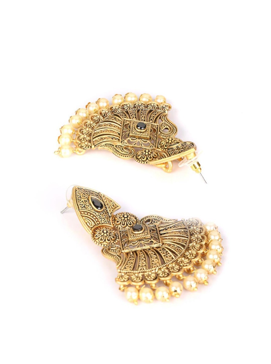 Jewellery Priyaasi | Women'S Pearls Gold Plated Chandbali Earring - Priyaasi