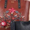 Others Chumbak | Orchid Embroidered Tote Bag Tan - Chumbak