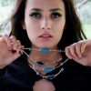 Jewellery Odette1 | Women'S Burst Of Blue Stone Station Necklace - Odette