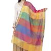 Women AR Silks | A R Silk Multi Crush Fancy Dupatta Color Dupatta Or Chunni Multi Color