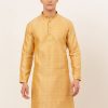 Men Virat Fashions | Men'S Golden Embroidered Kurta Only ( Ko 676 Golden ) - Virat Fashions