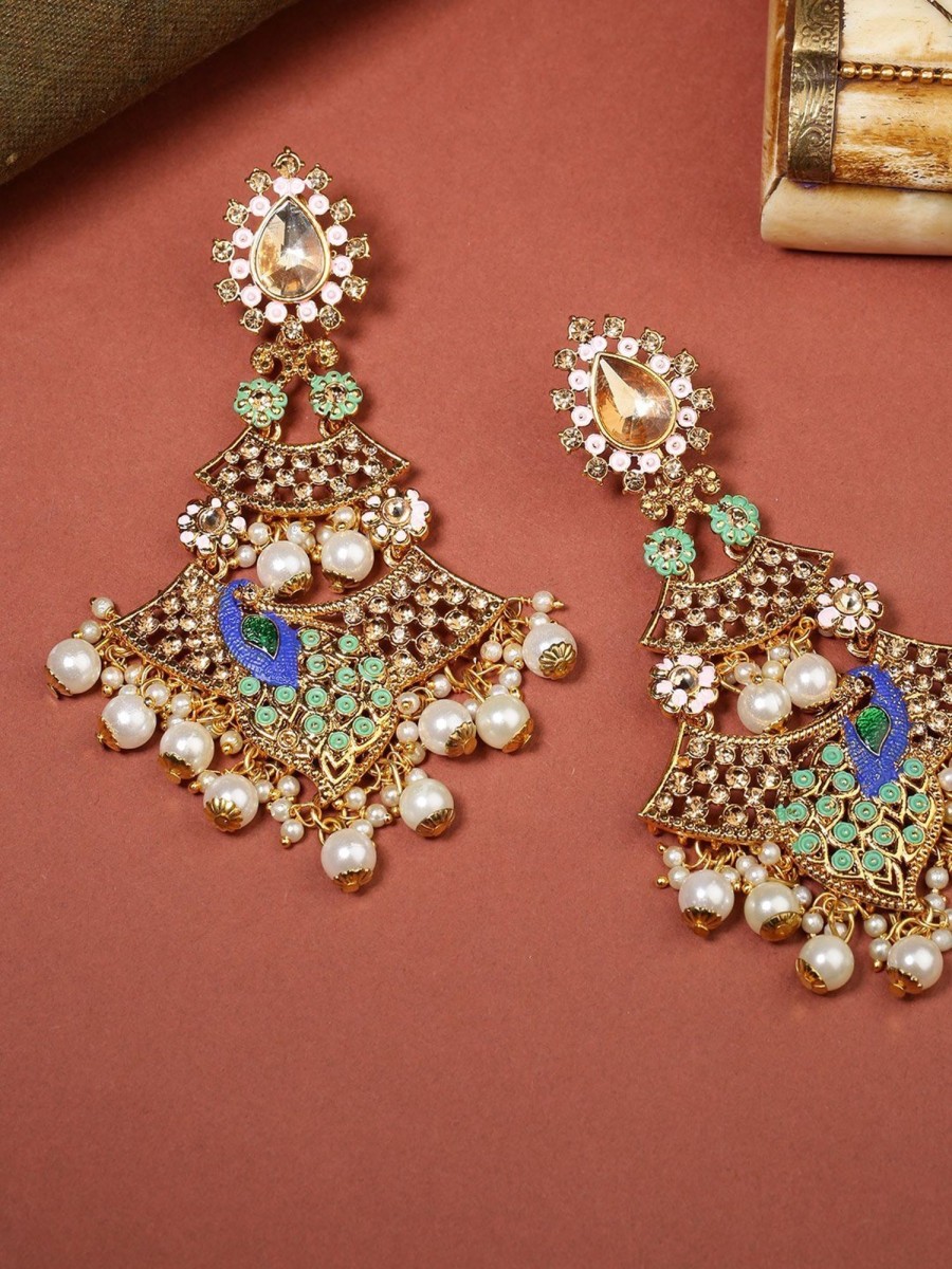 Jewellery Priyaasi | Women'S Gold-Plated Pearls Studded Earrings - Priyaasi