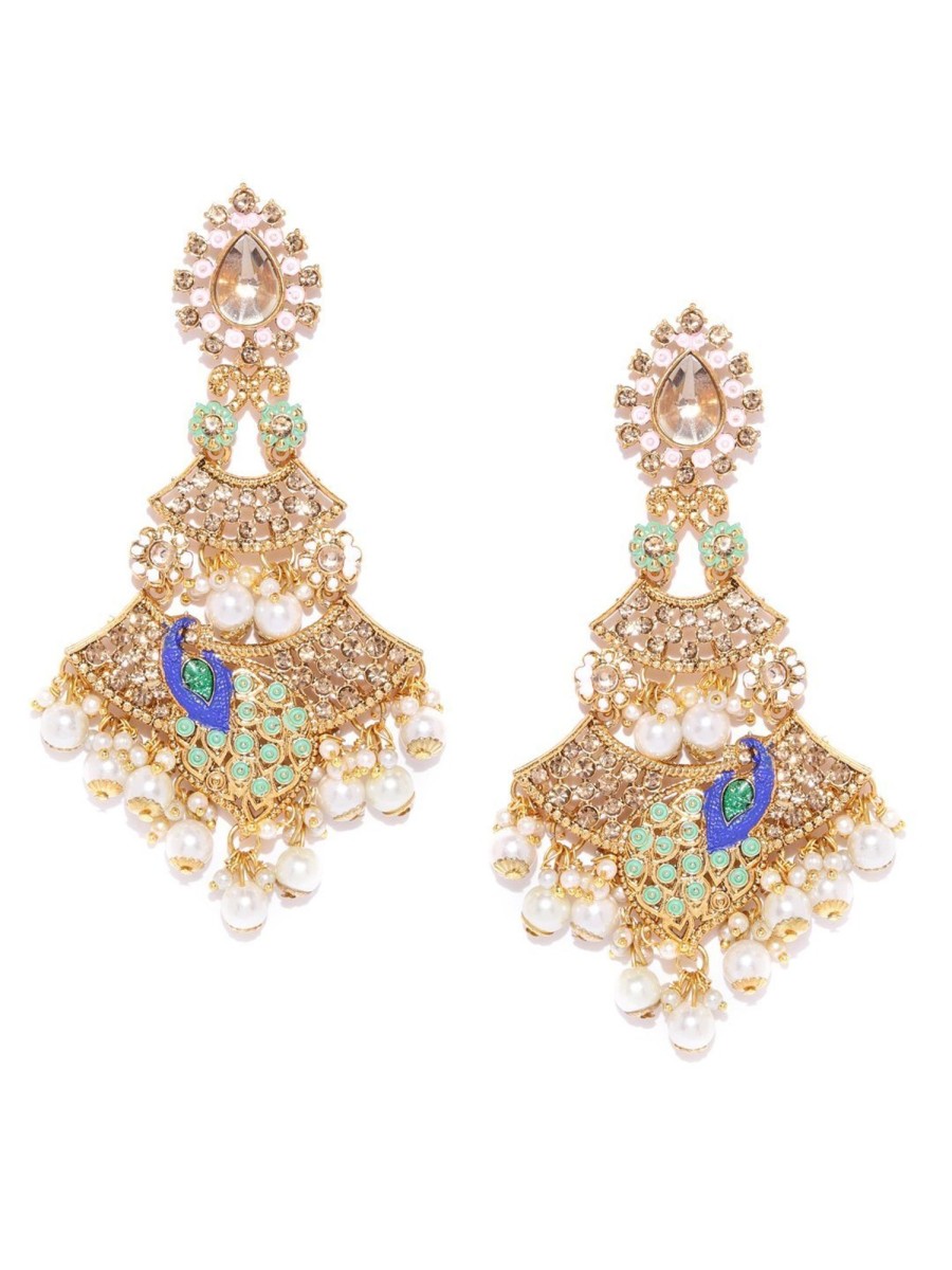 Jewellery Priyaasi | Women'S Gold-Plated Pearls Studded Earrings - Priyaasi