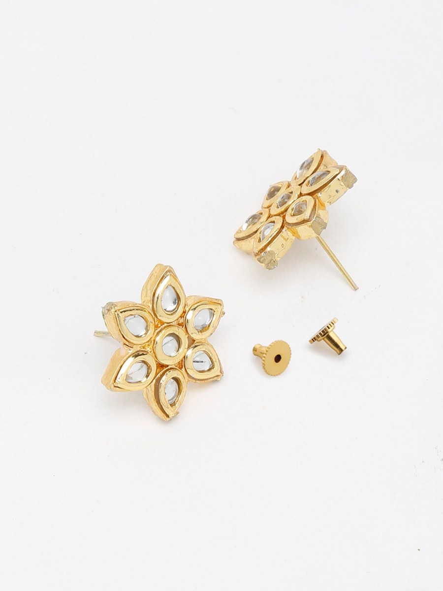 Jewellery Ruby Raang | Women'S Kundan Studs - Ruby Raang