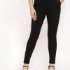 Women Wahe-NOOR | Women'S Black Slim Fit Jeggings - Wahe-Noor