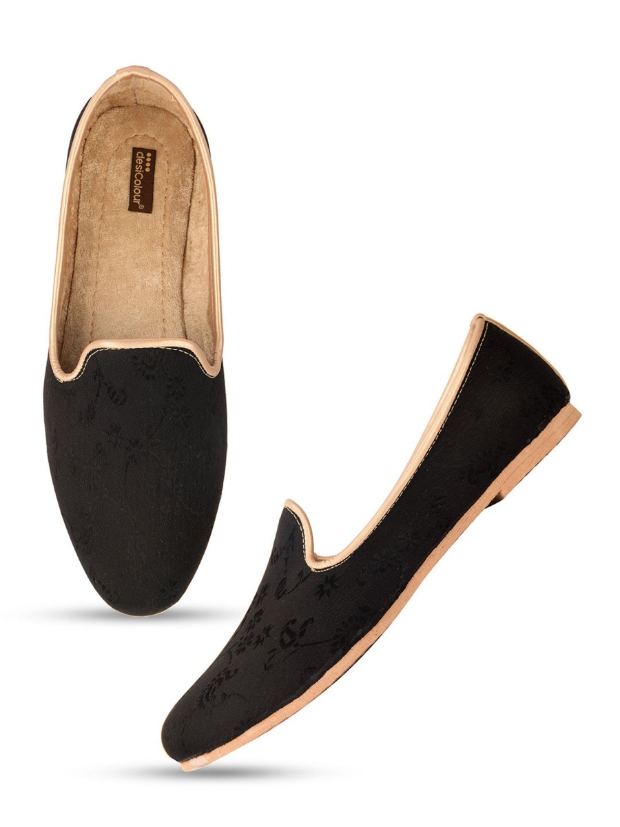 Others Desi Colour | Men'S Indian Ethnic Party Wear Footwear - Desi Colour Black