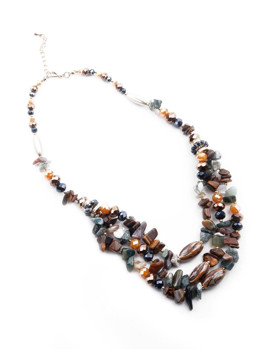 Jewellery Odette1 | Women'S Multicoloured Beachy Layered Necklace - Odette