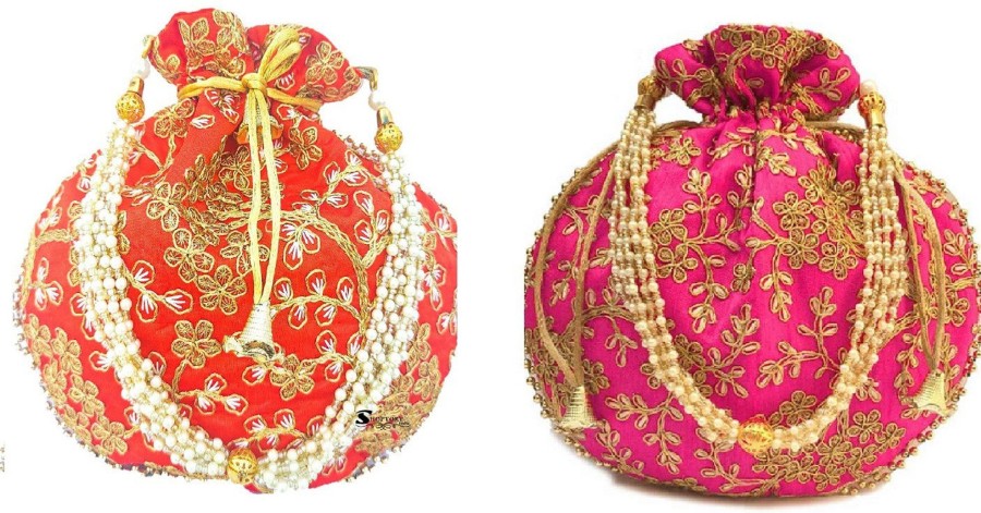 Others Ritzie | Women'S Potli Wristlet For Wedding Rakhi Gift - Ritzie