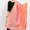 Women Moeza | Women'S Banarsi Silk Woven Design Baby Dupatta - Moeza Pink