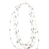 Jewellery Odette1 | Women'S White Multerlayered Statement Necklace - Odette