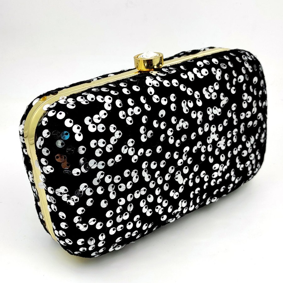 Others VASTANS | Women'S Silver Color Ethnique Evening Clutch Bag - Vastans