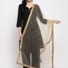 Women Wahe-NOOR | Women'S Golden Heavy Gotta Patti Net Dupatta - Wahe-Noor