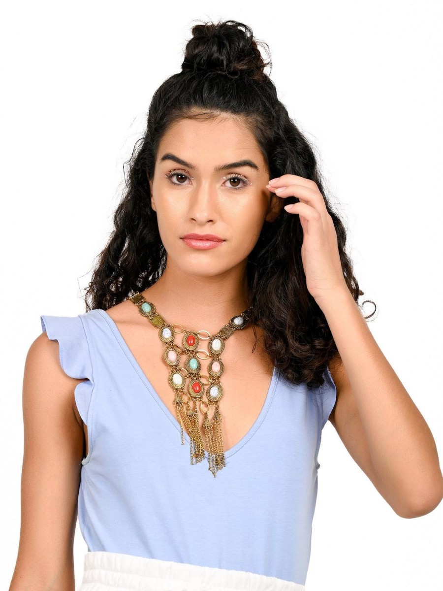 Jewellery Odette1 | Women'S Gorgeous Gold Boho Style Necklace For Women - Odette