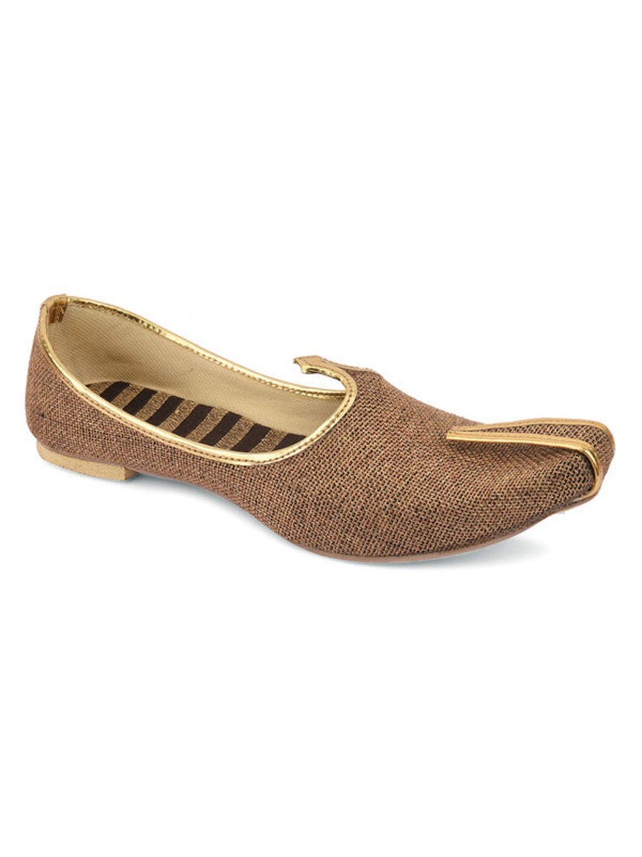 Others Desi Colour | Men'S Indian Ethnic Party Wear Brown Footwear - Desi Colour