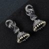 Jewellery Priyaasi | Women'S Oxidised Silver-Plated Jhumka With Bead Drop - Priyaasi