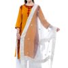 Women Moeza | Women'S Trendia Orgenza Nug Embroidery Duppata U0026 Chunni Mfd0004 - Moeza White