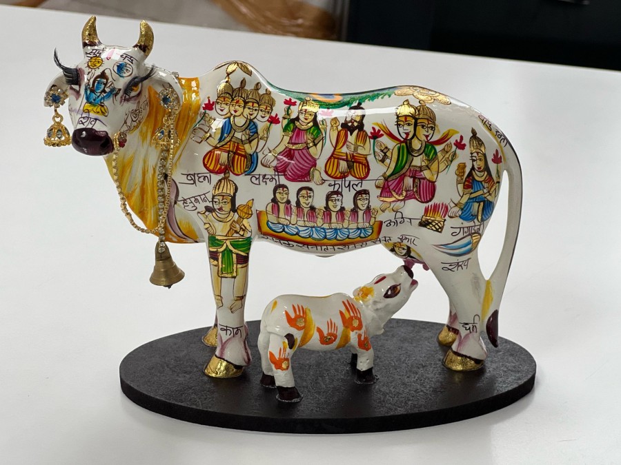 Others Kondapalli Toys | Handicraft Kamdhenu Cow Vastu Showpiece - Kondapalli Toys