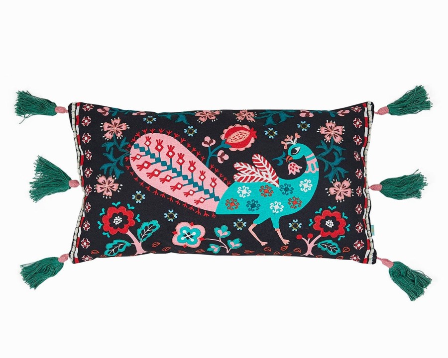 Others Chumbak | Jaipur Gardens Kasuti Cushion Cover | 30 Cm X 50 Cm