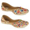 Others Desi Colour | Women'S Multicolour Combo Of 2 Pair Of Embroidered Indian Handcrafted Ethnic Comfort Footwear - Desi Colour