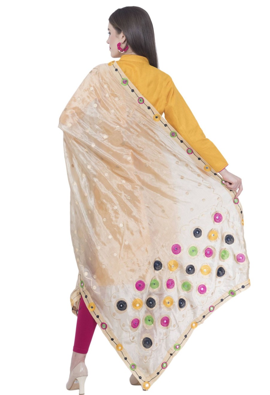 Women AR Silks | A R Silk Color Fancy Silk Dupattas And Chunnis Golden