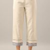 Women Juniper | Women'S Off-White Cotton Flex Solid Pant. - Juniper Off White